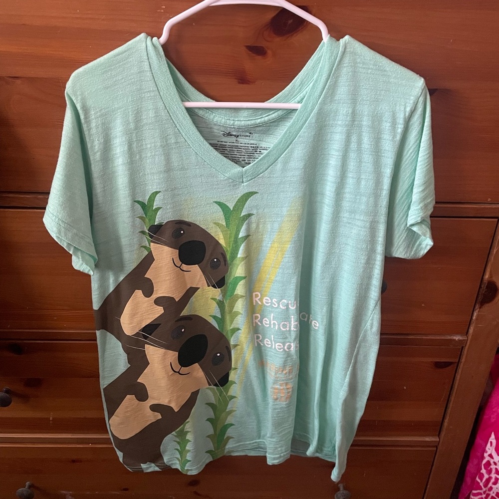 Kids Disney Otter Graphic Tee - Mint Green